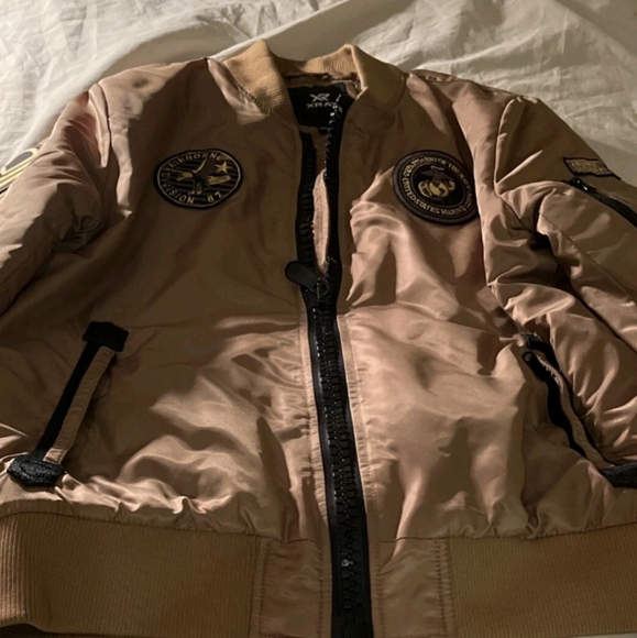 Vintage Top Gun Style Flight Bomber Jacket Airborne 87 Sergeant 2XL - Picture 1 of 7